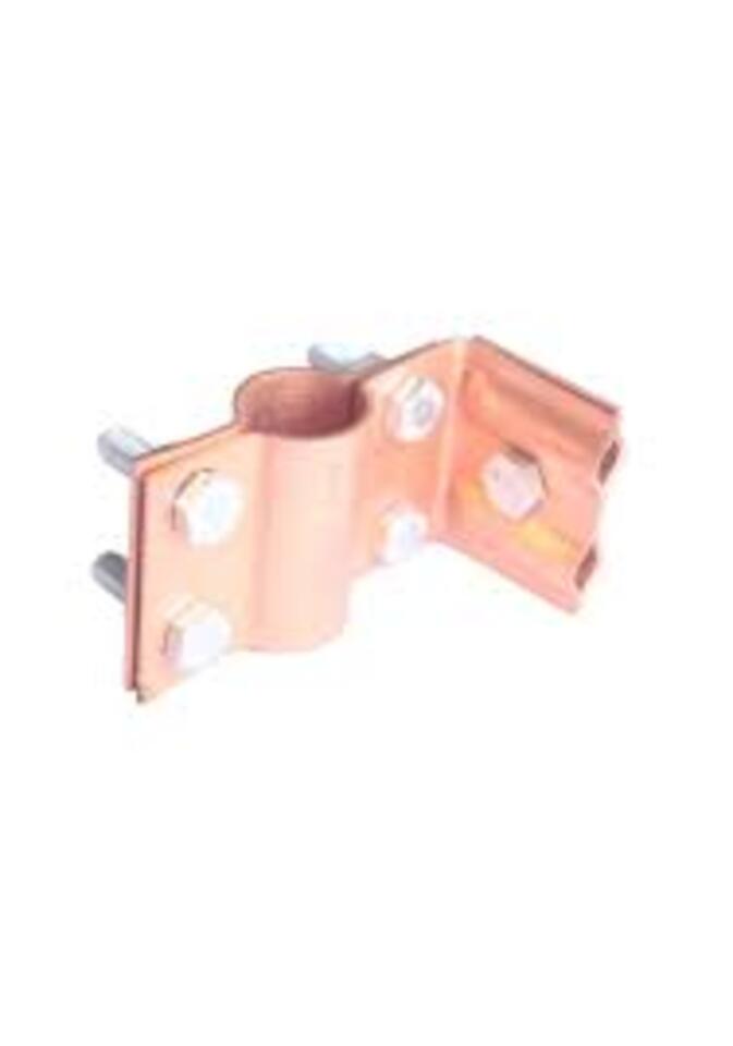 Liva Topraklama Çubuğu Bağlantı Klemensi-Aparatı Bakır Galv. Civatalı Q20mm+2x50mm