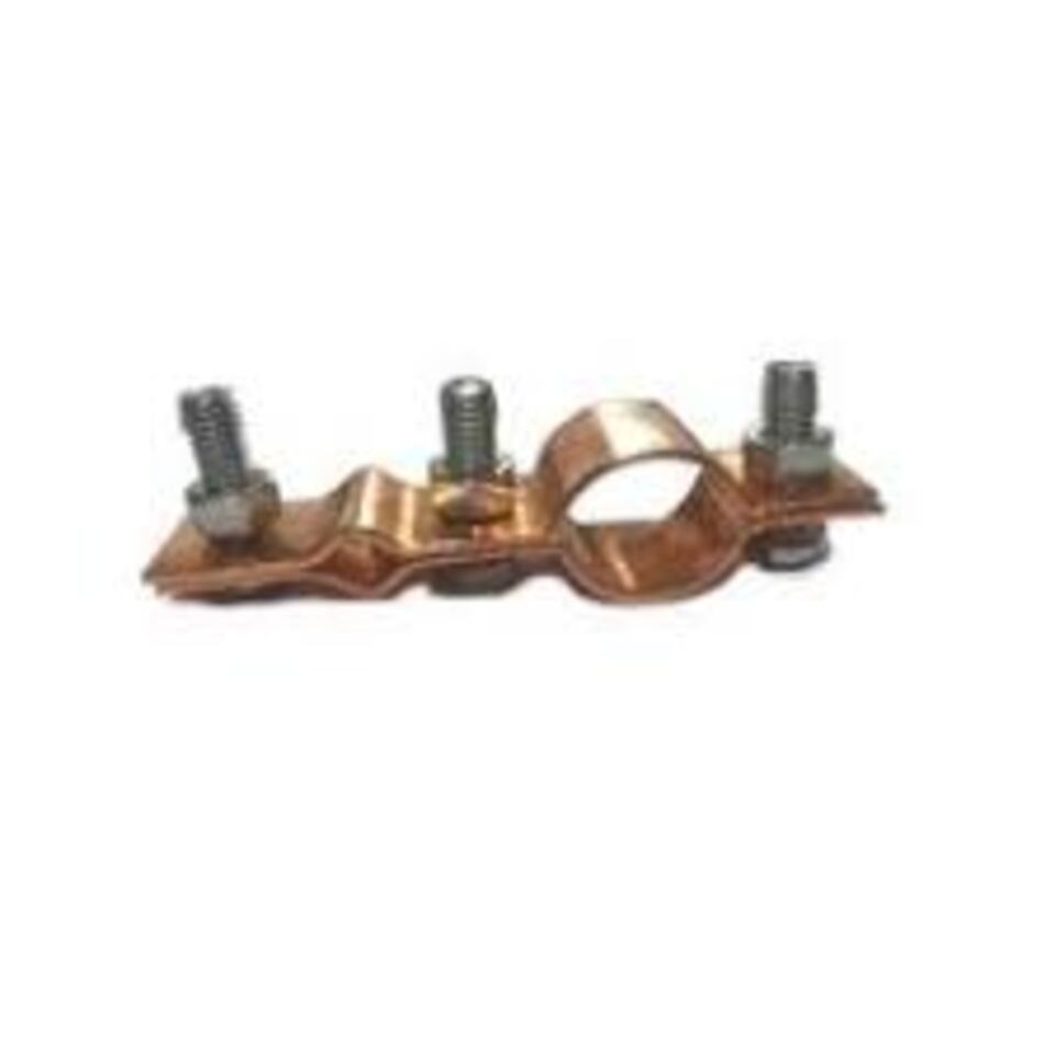 Liva Topraklama Çubuğu Bağlantı Klemensi-Aparatı Max-50mm Q16mm18mm-20mm  (Nur-Bakır- Sıvama)