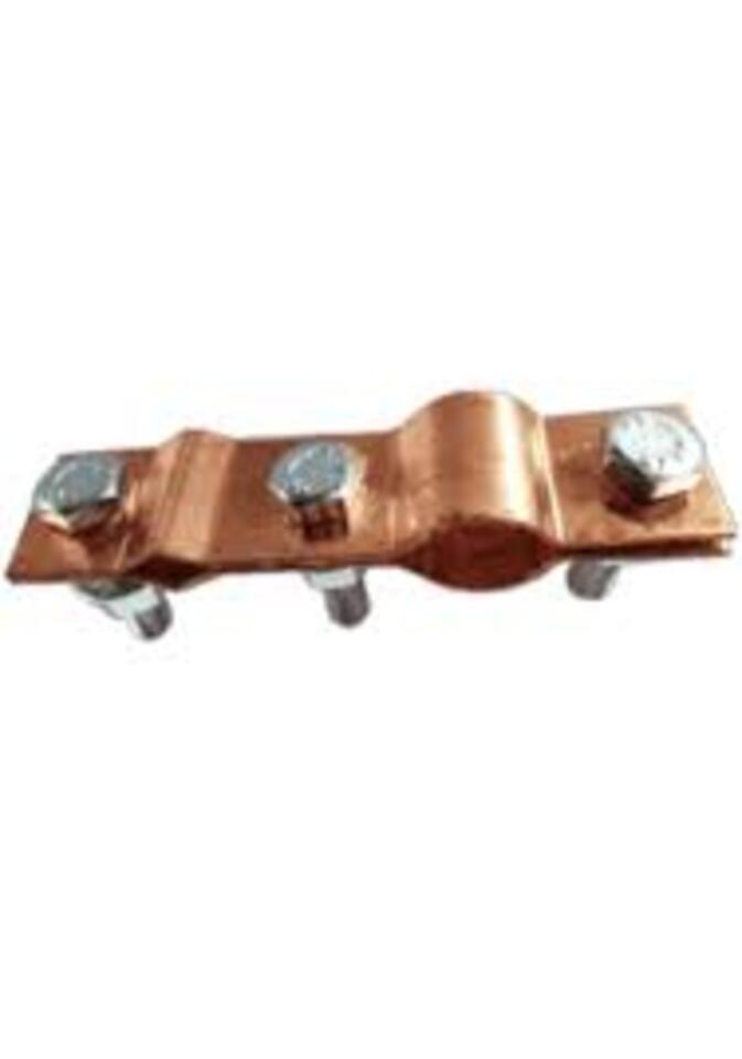 Liva Topraklama Çubuğu Bağlantı Klemensi-Aparatı Max-50mm Q20mm 1mm (Nur-Bakır- Sıvama) (200ad)