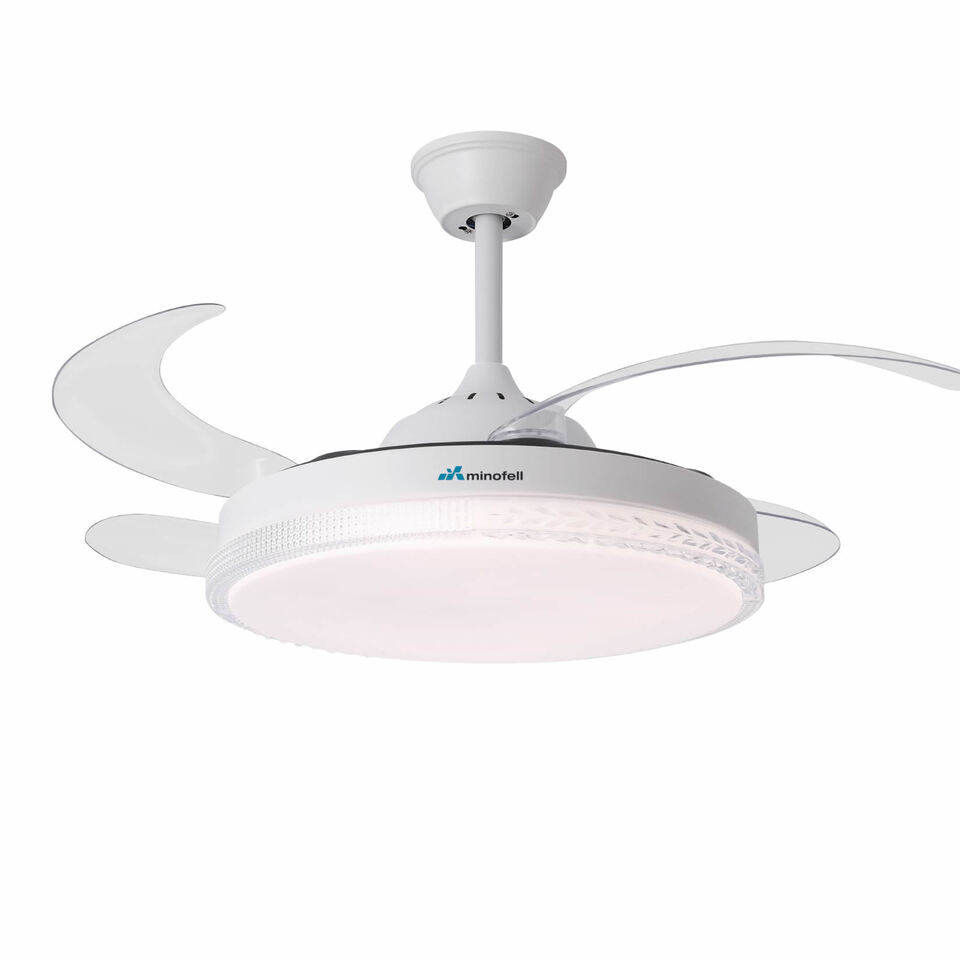 Tavan Tip Gizli Kanatlı Vantilatör-Led Armatür 96w 220v 7000lm 3000kl-4000kl-6500kl ( 1w/140lm/107cm Gri ) (8ad) 