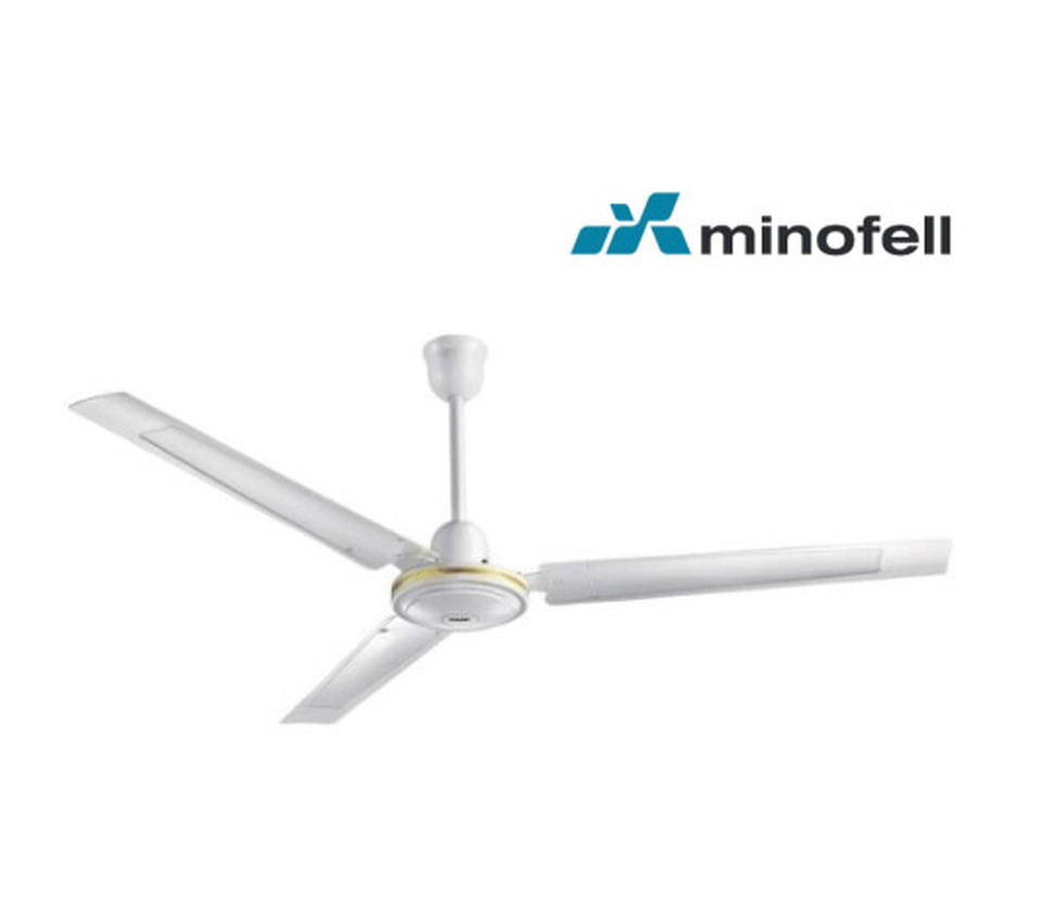 Tavan Tip Üç Kanatlı Vantilatör 75w 220v 5 Kademe Metal Kanat ( Ev-Ofis Tipi 56''/140cm Beyaz ) (3ad) 