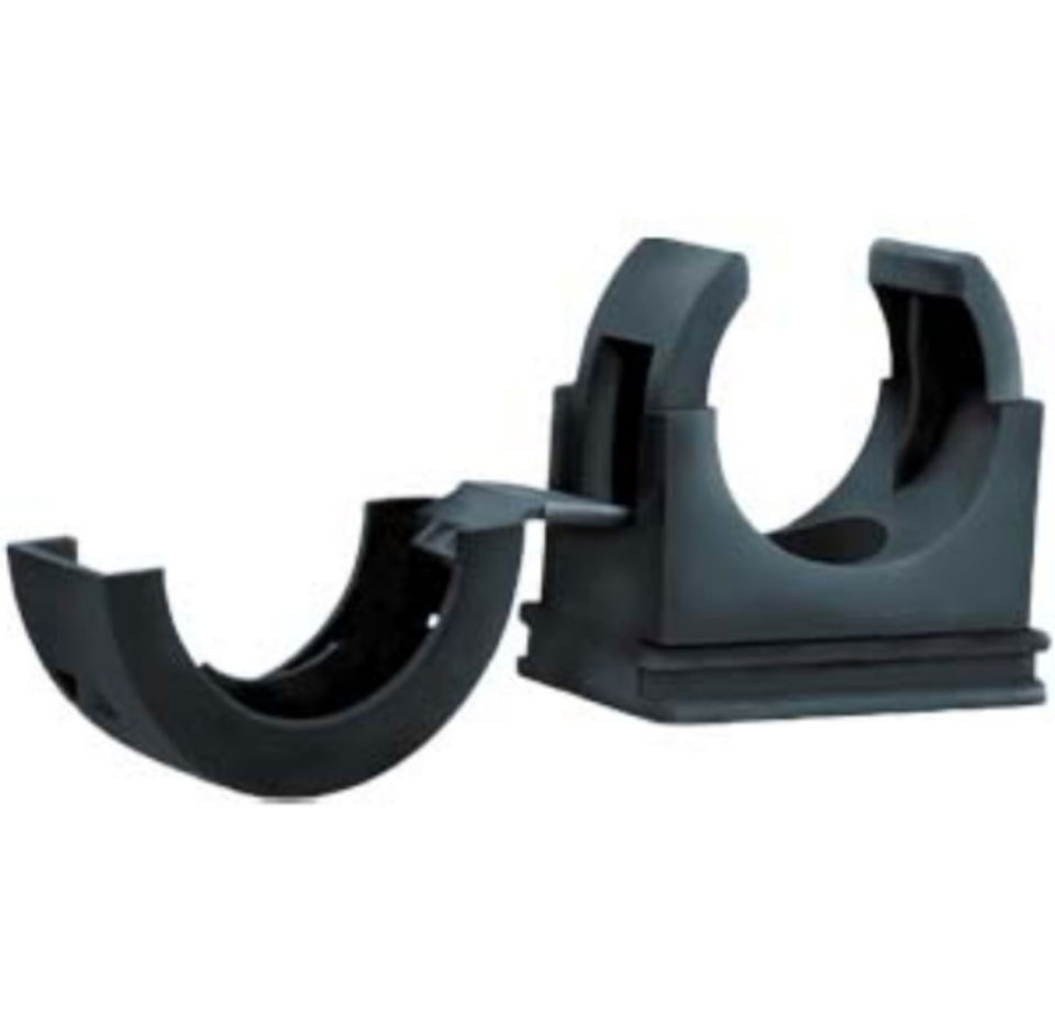 Mutlusan Polyamid Spiral Kroşe  Pg-12 Siyah Boru Tutucu (50ad)