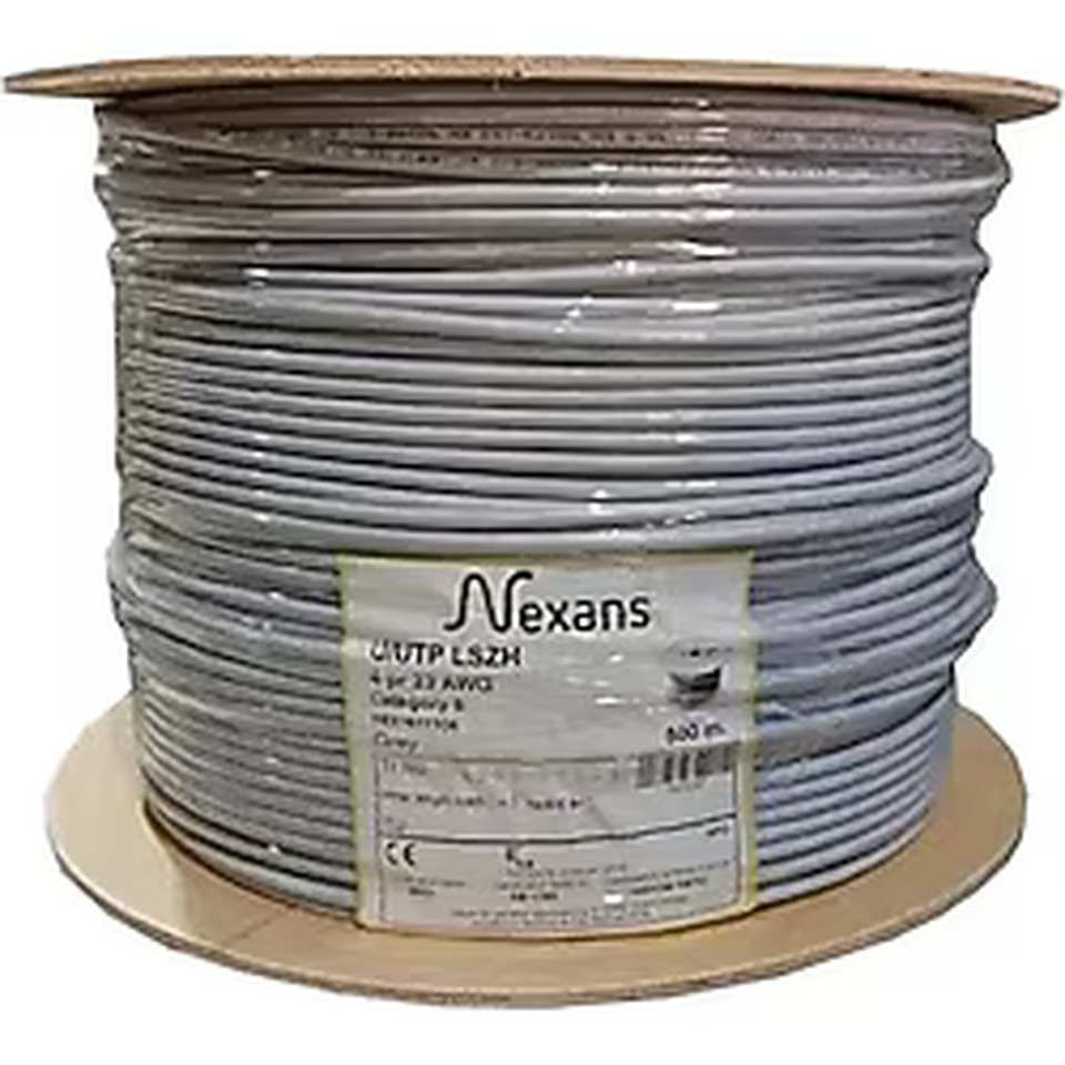 Nexans Data Kablosu Cat6 U/Utp H.F 4x2x23 Awg Gri (Makaralı) (500mt)