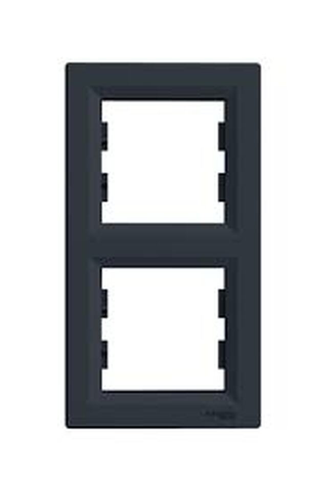 Schneider Asfora Antrasit  Em Çerçeve 2 Li (Dikey)(25ad)xx