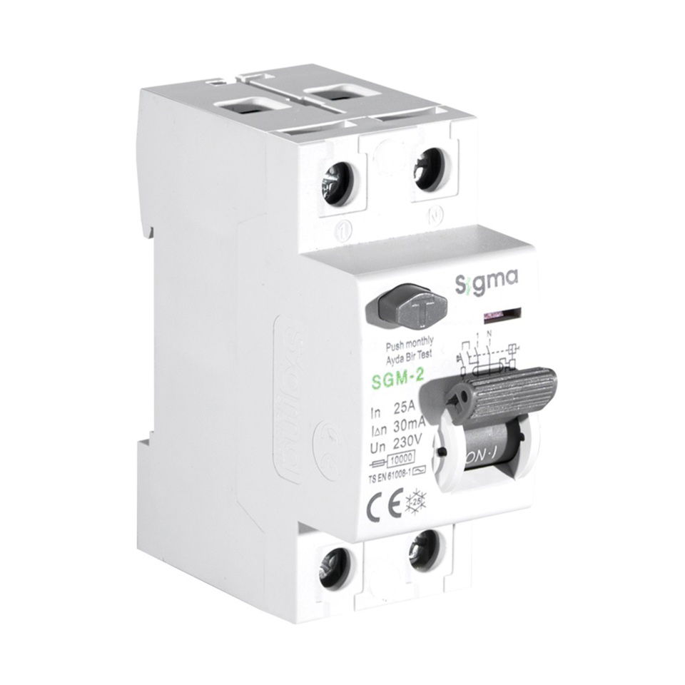 Monofaze Kaçak Akım Rölesi 2p 63a 30ma 6ka