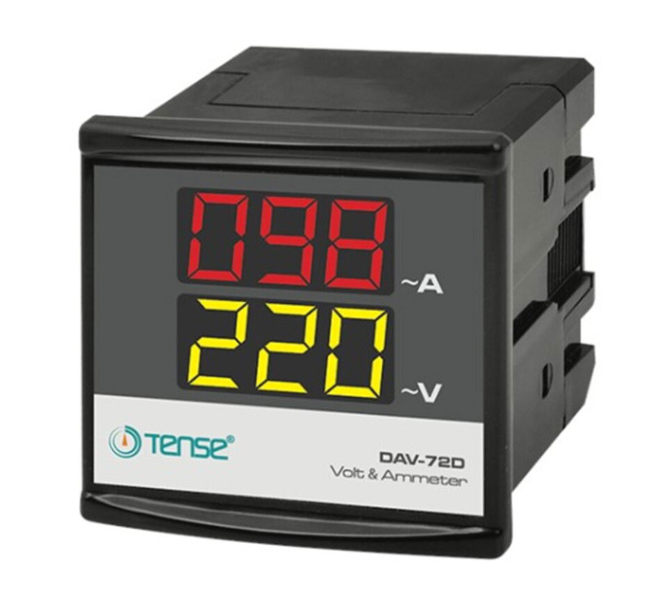 Ampermetre + Voltmetre Dijital 72x72mm 1-100a 150-260vac