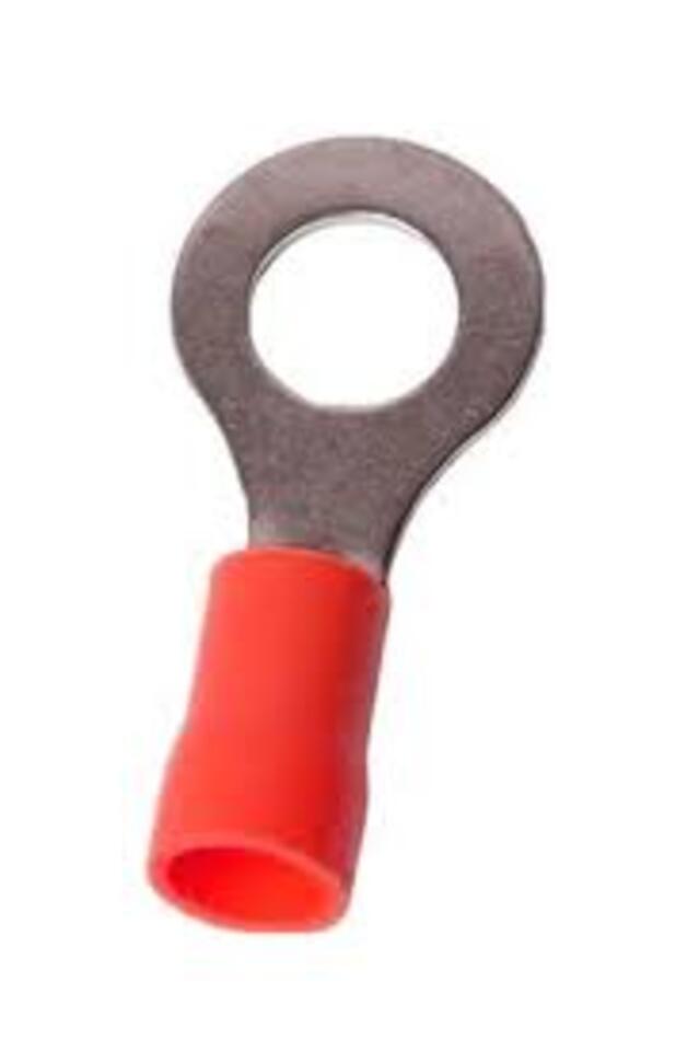 Yuvarlak Tip İzoleli Kablo Ucu 0.50-1.5mm Kırmızı M8 (200ad)