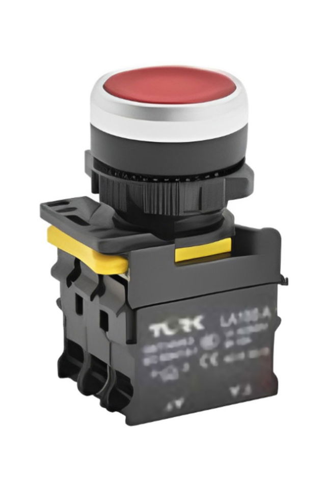 Işıklı Yaylı Buton Kırmızı 1no 220v Ac/Dc (10ad)