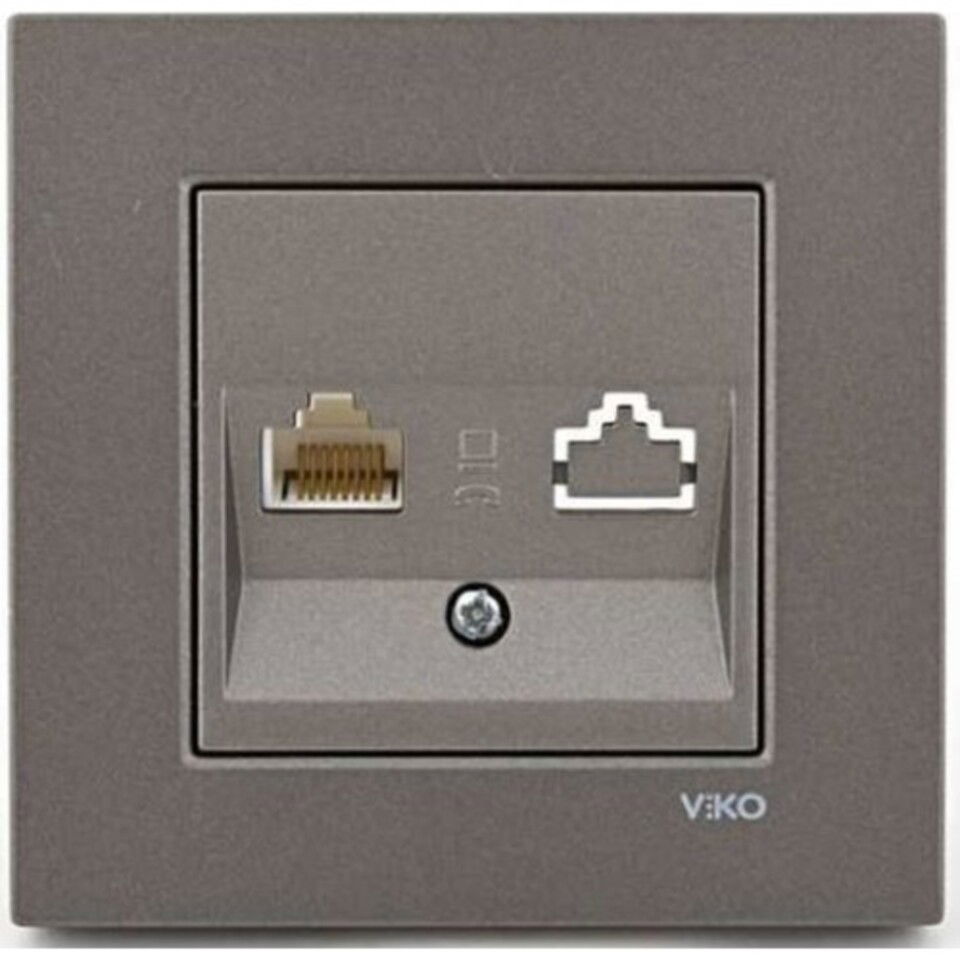 Viko Rollina/Linnera Life Antrasit Data Priz Cat6 Rj45 (12ad/120kl) 