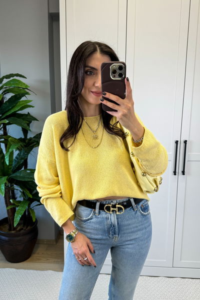 Düşük Omuz Merserize Triko Bluz