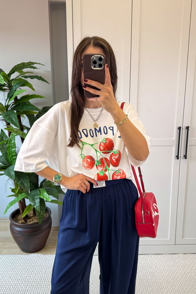 Il Pomodoro Baskılı Oversize Tshirt