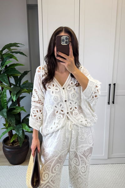 Robin Dantel Premıum Kimono Bluz