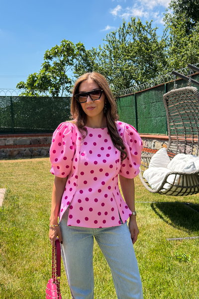 Balon Kol Puanti̇yeli̇ Bluz