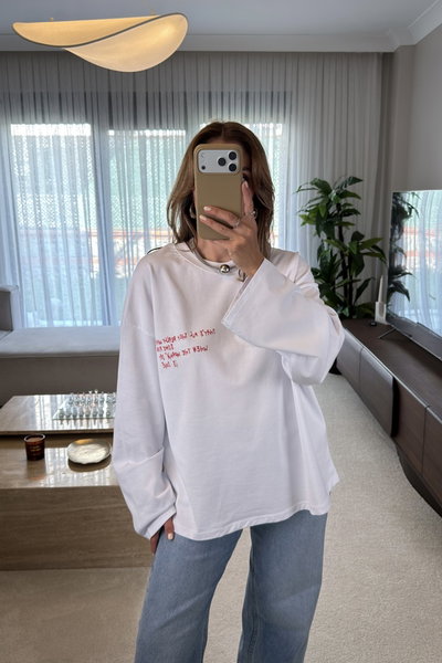 Ön Arka Baskılı Penye Sweat