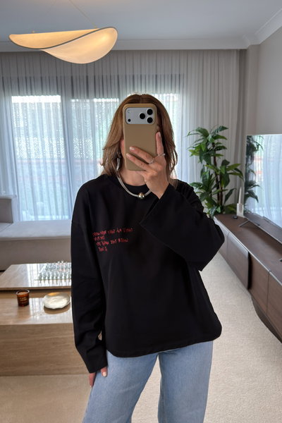Ön Arka Baskılı Penye Sweat