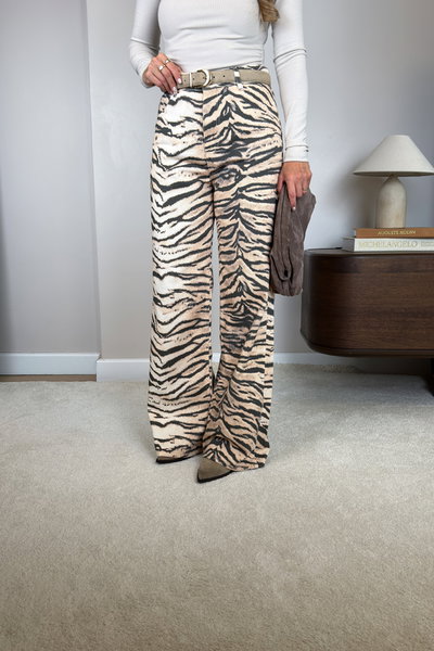 Flow Zebra Desen Jean