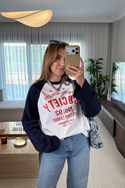 Socıety Baskılı Uzun Kol Sweat