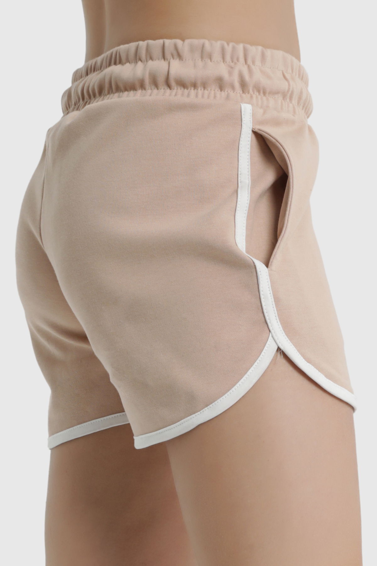 17034 - Sahara Beige - Women's Cotton Sport Shorts