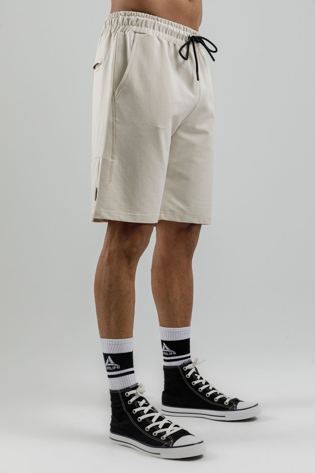 17094 - Khaki - Men's lycra Shorts