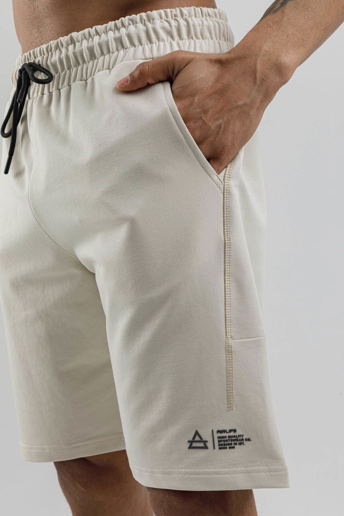 17094 - Khaki - Men's lycra Shorts