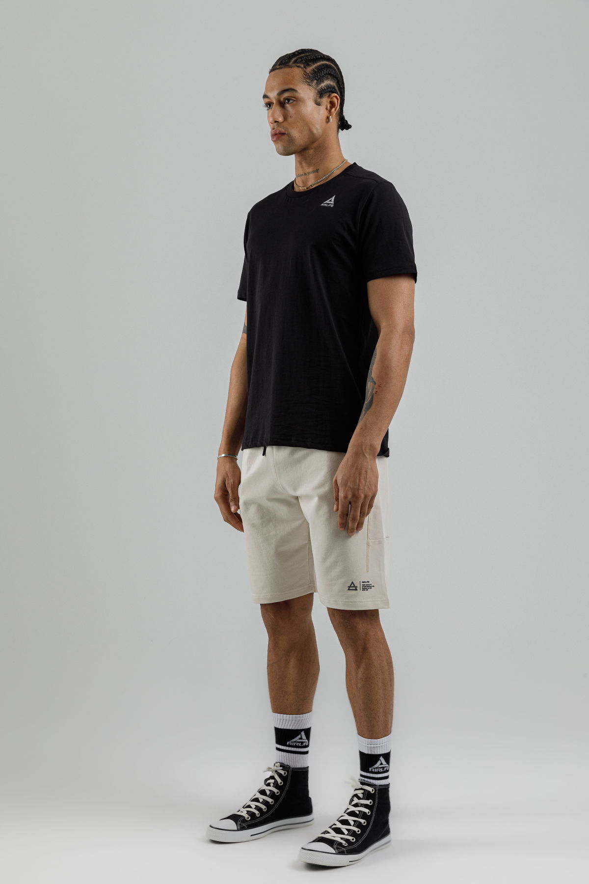 17094 - Khaki - Men's lycra Shorts
