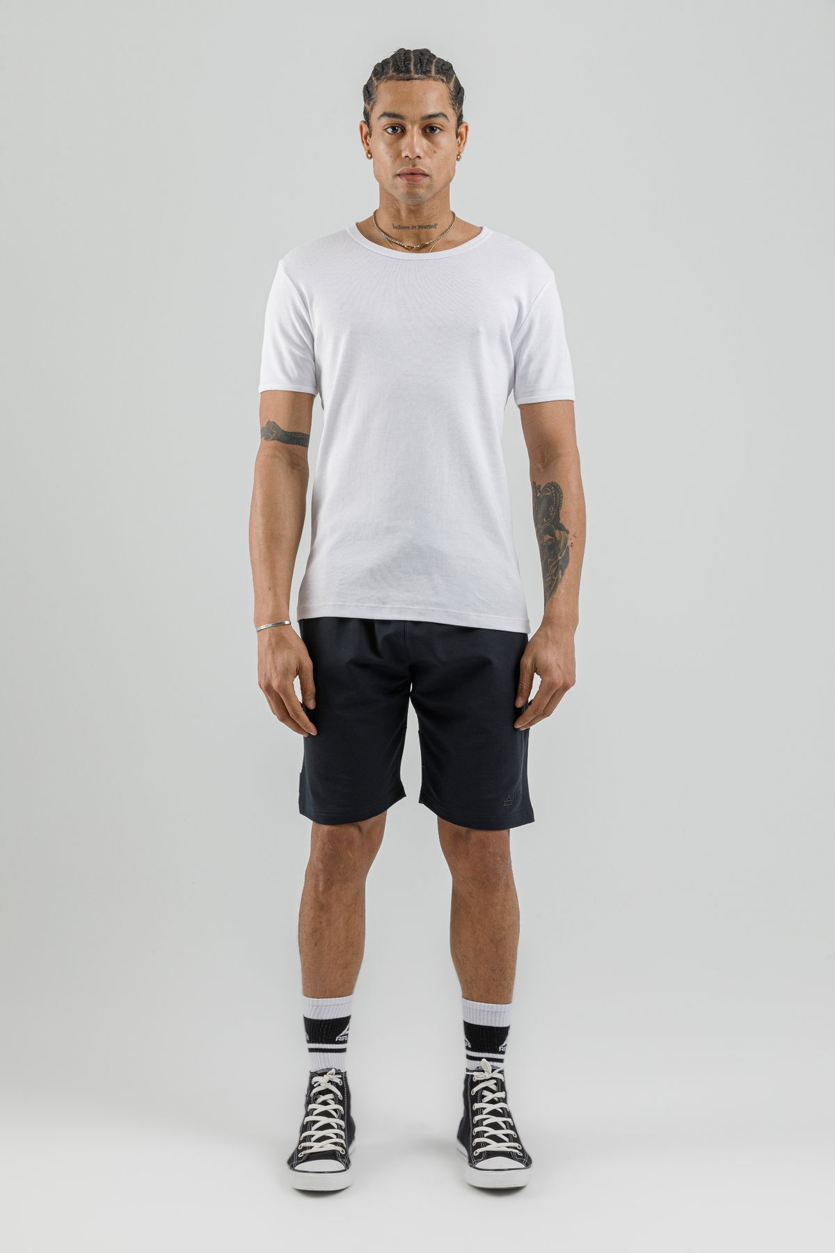 17094 - Khaki - Men's lycra Shorts