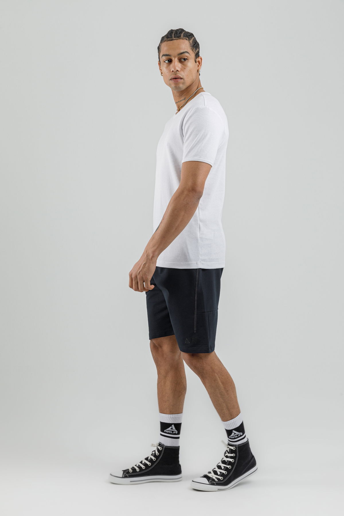 17094 - Khaki - Men's lycra Shorts