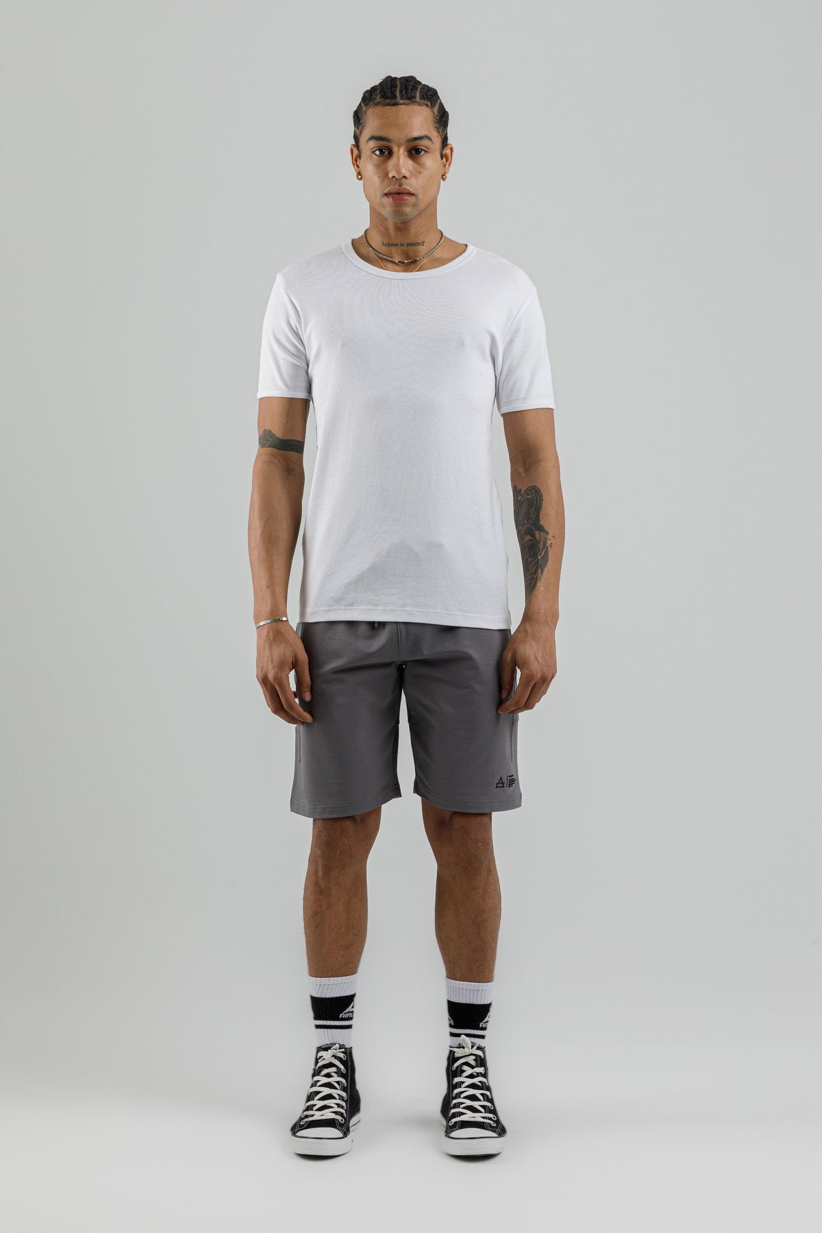 17094 - Khaki - Men's lycra Shorts