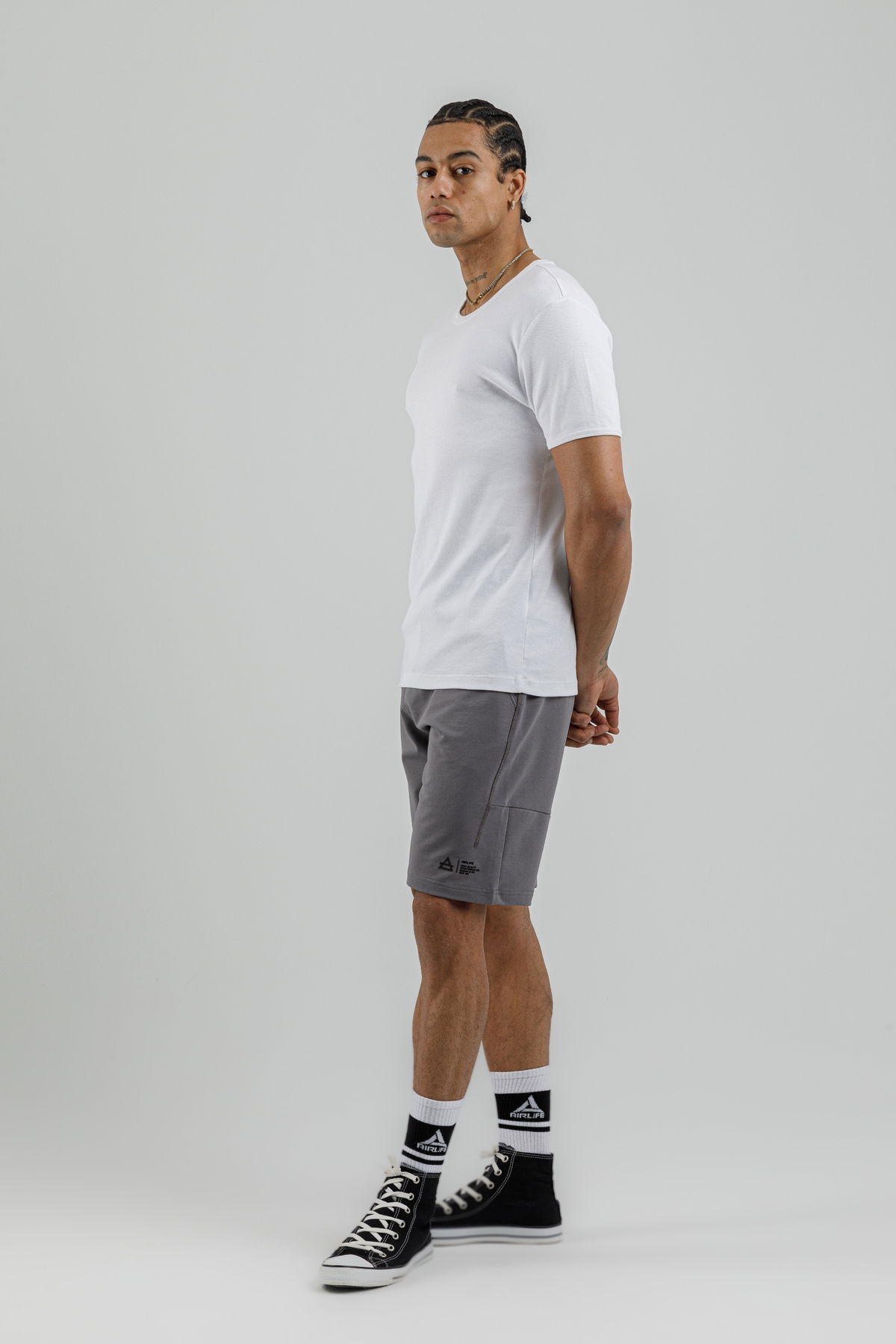 17094 - Khaki - Men's lycra Shorts