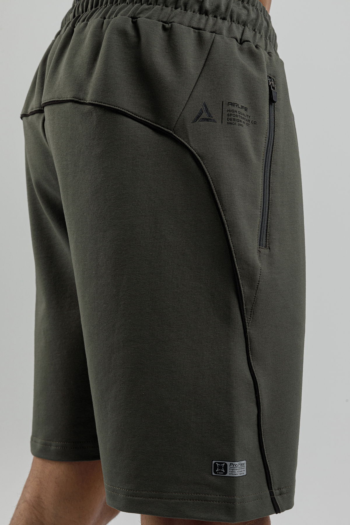 17095 - Khaki - Men's lycra Shorts