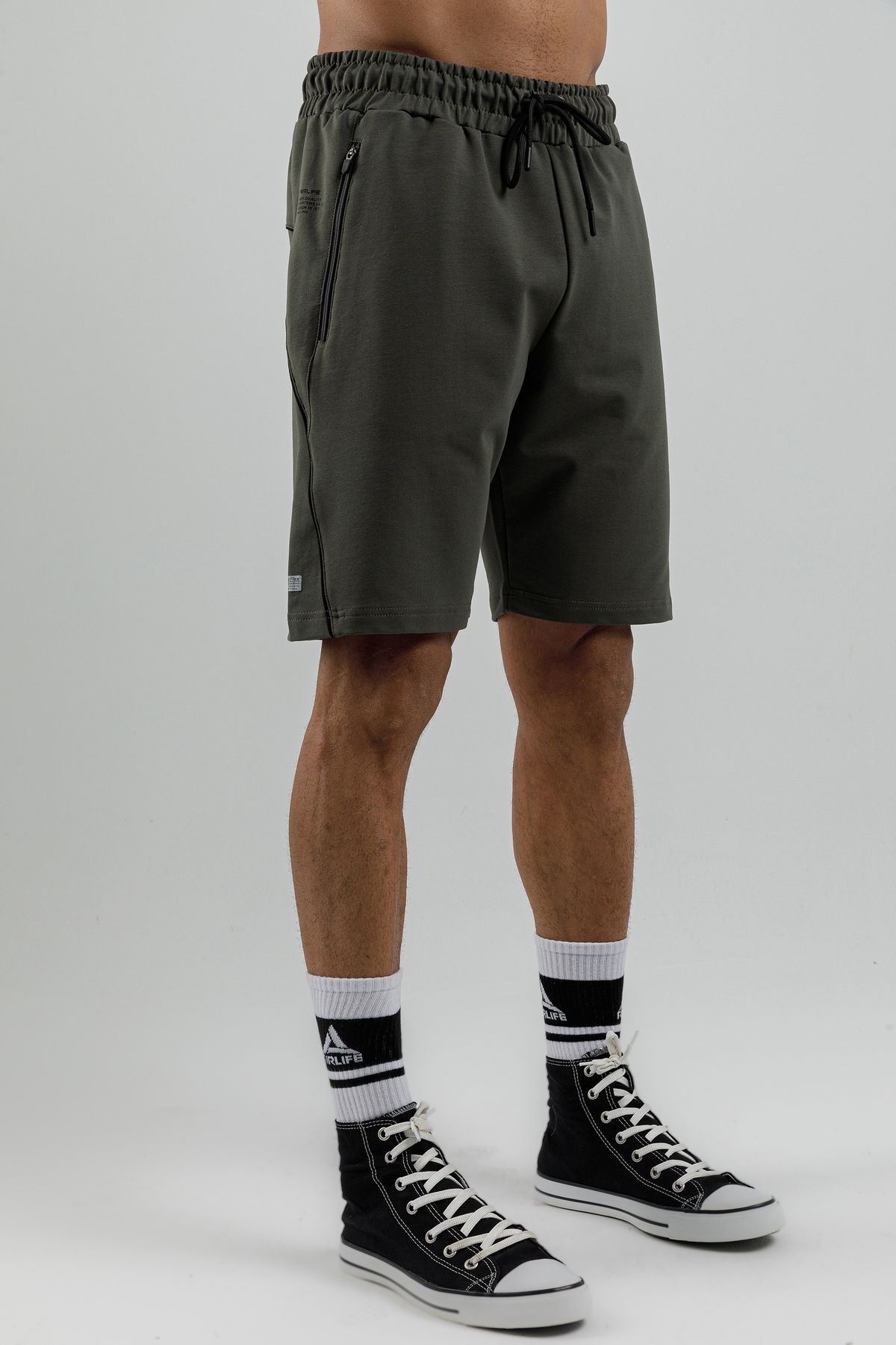 17095 - Khaki - Men's lycra Shorts