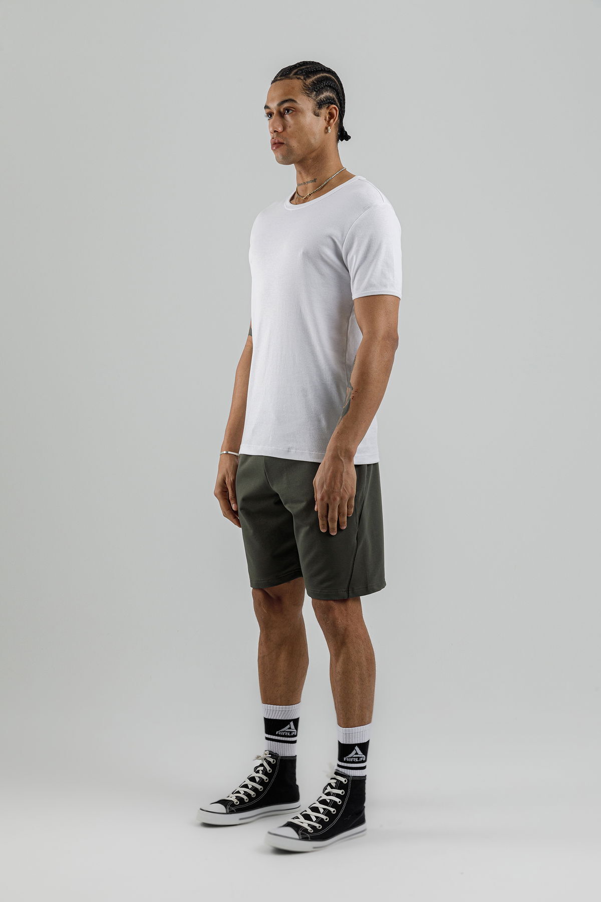 17095 - Khaki - Men's lycra Shorts