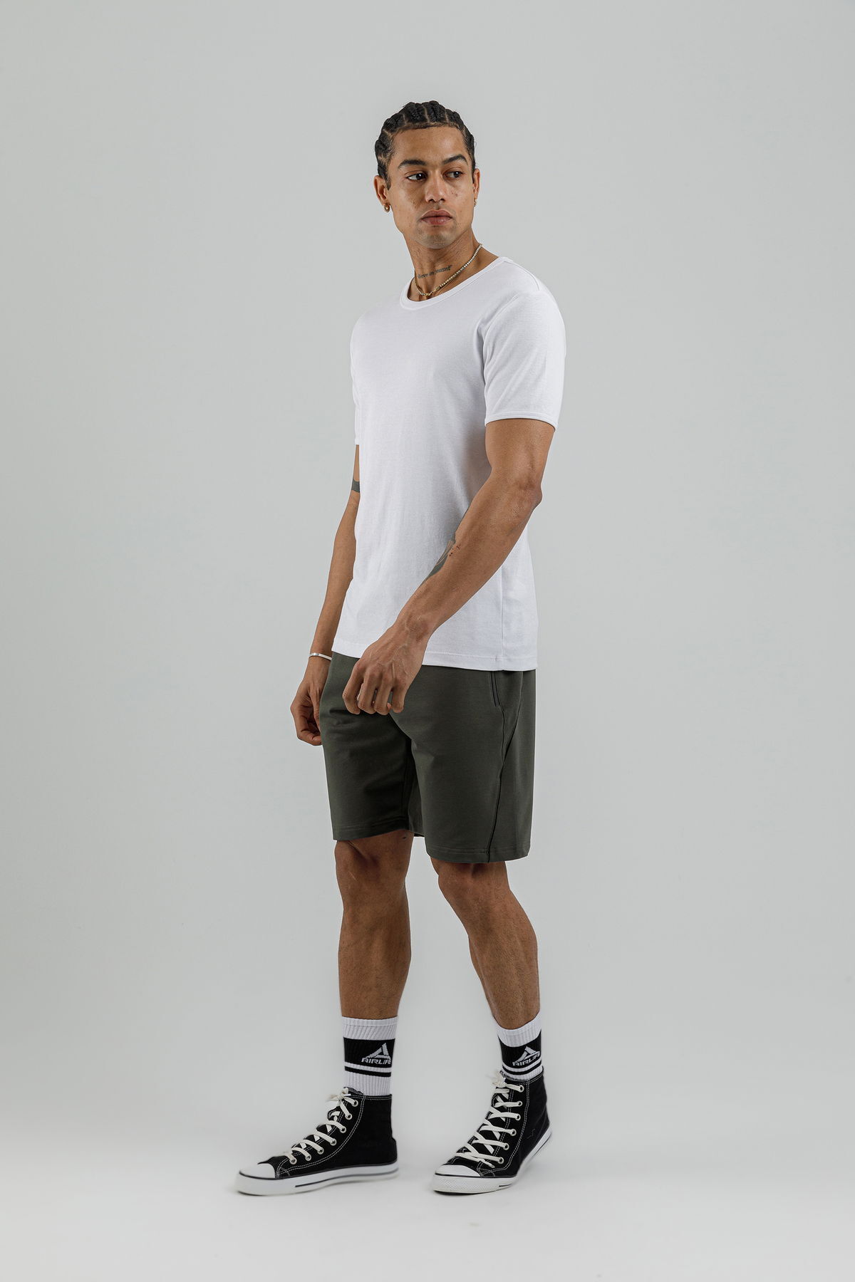 17095 - Khaki - Men's lycra Shorts