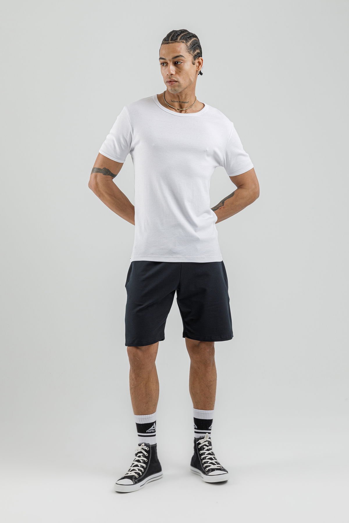 17095 - Khaki - Men's lycra Shorts