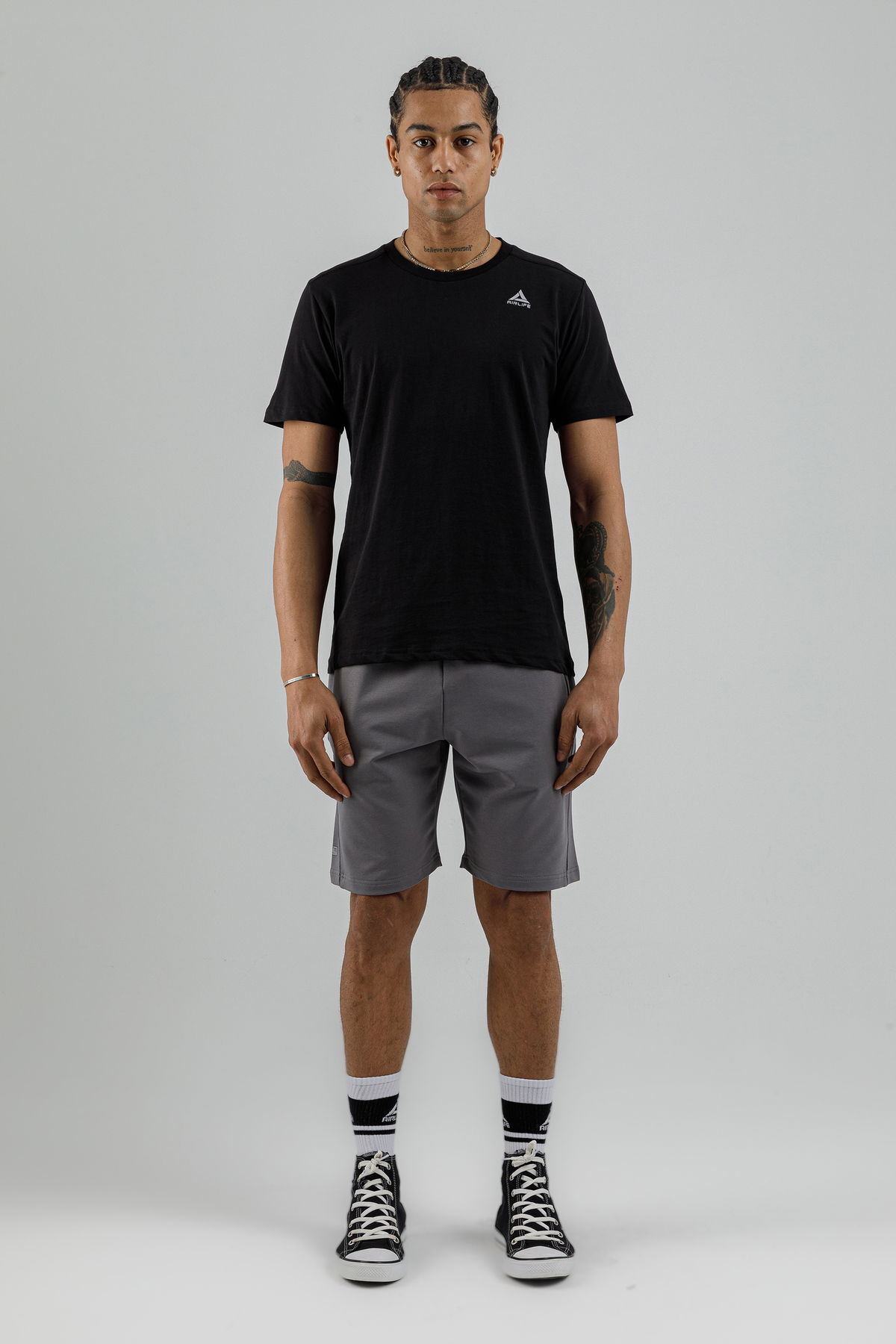 17095 - Khaki - Men's lycra Shorts