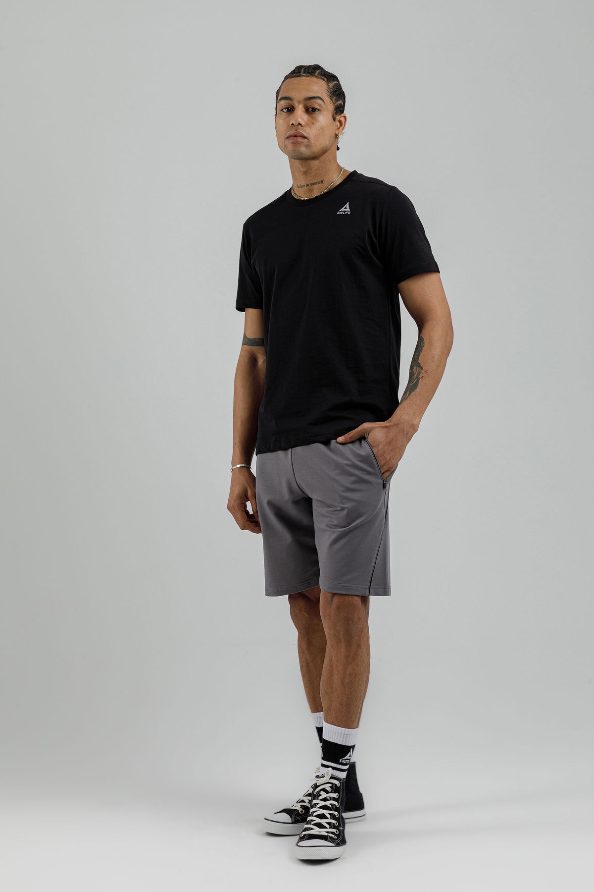17095 - Khaki - Men's lycra Shorts