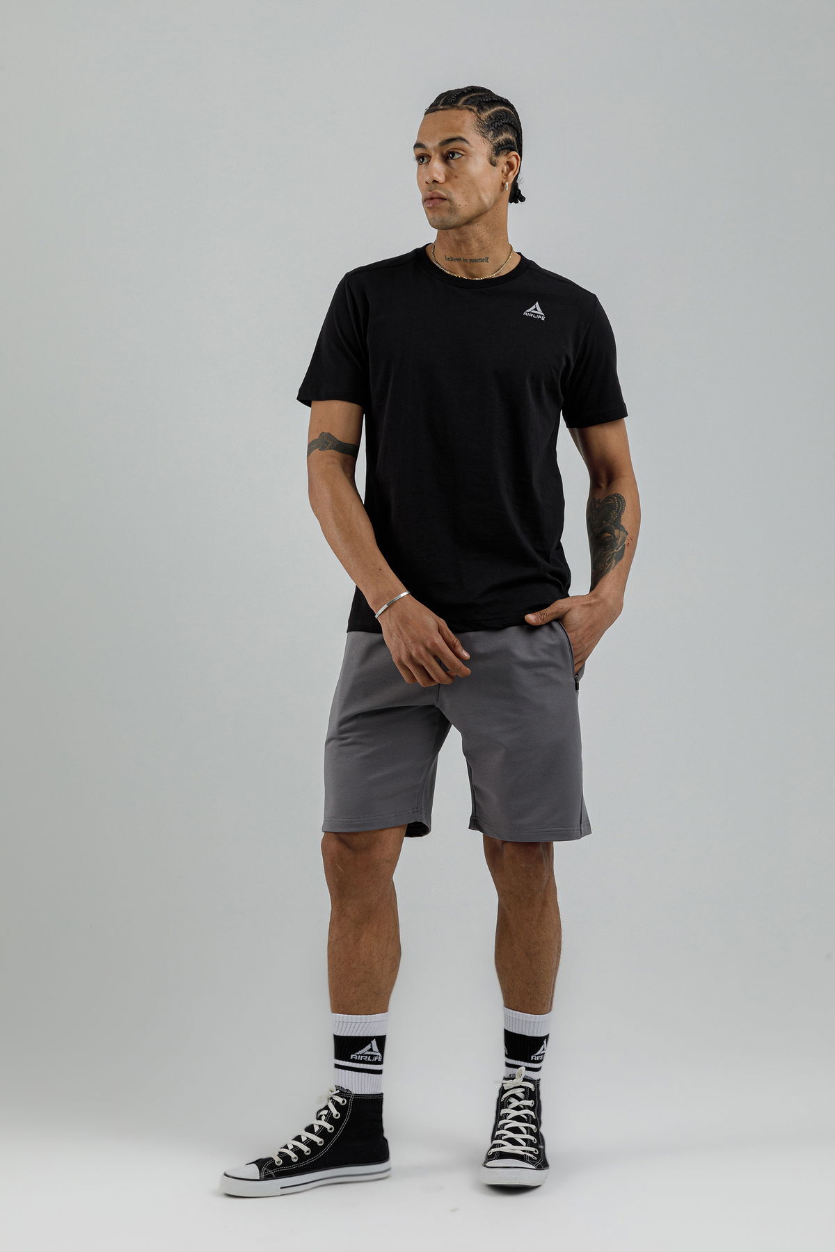 17095 - Khaki - Men's lycra Shorts