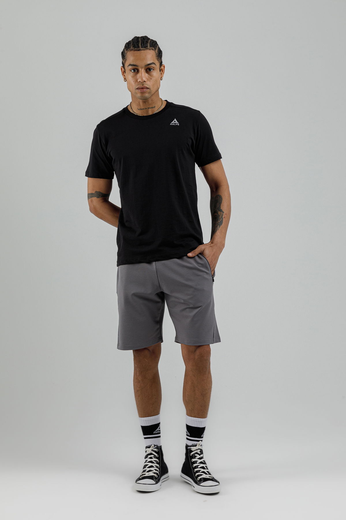17095 - Khaki - Men's lycra Shorts