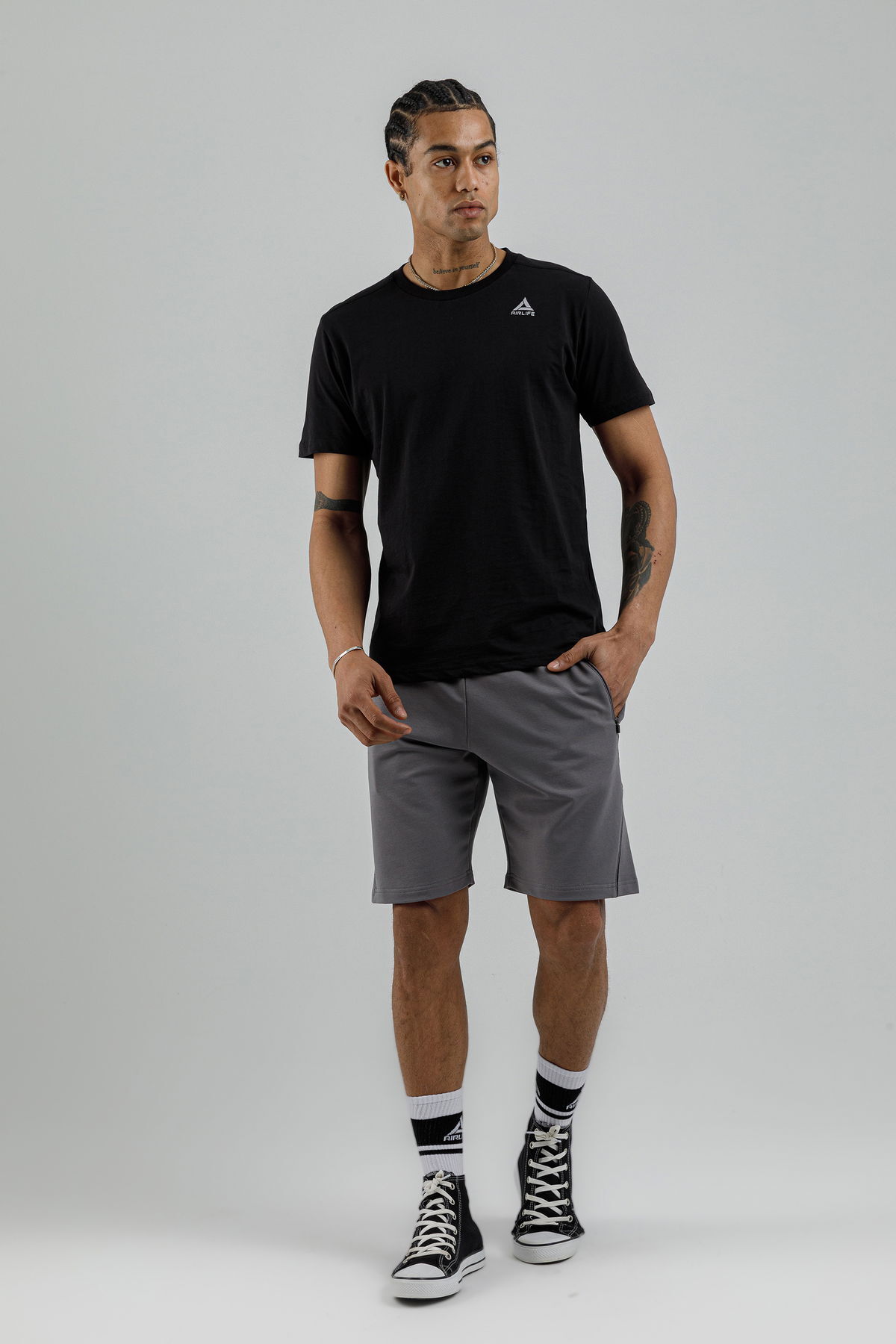 17095 - Khaki - Men's lycra Shorts