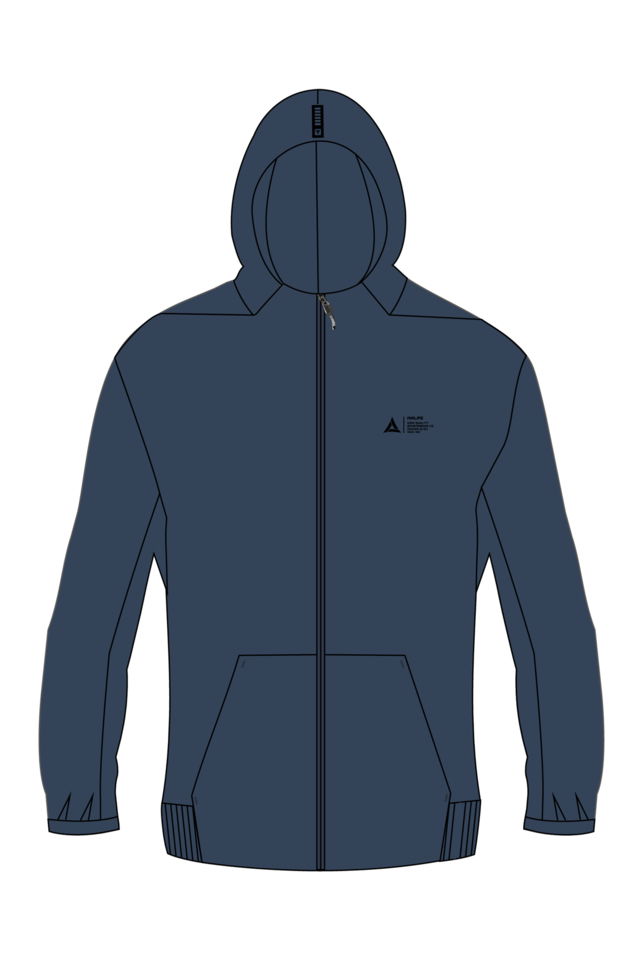 180012-U.01 - Lacivert - Tam Boy Fermuarlı Genç Çocuk Kapüşonlu Sweatshirt