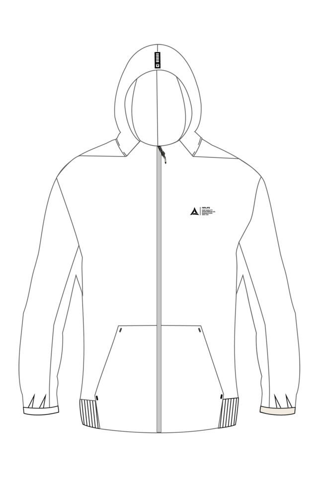 180012-U.01 - Beyaz - Tam Boy Fermuarlı Genç Çocuk Kapüşonlu Sweatshirt