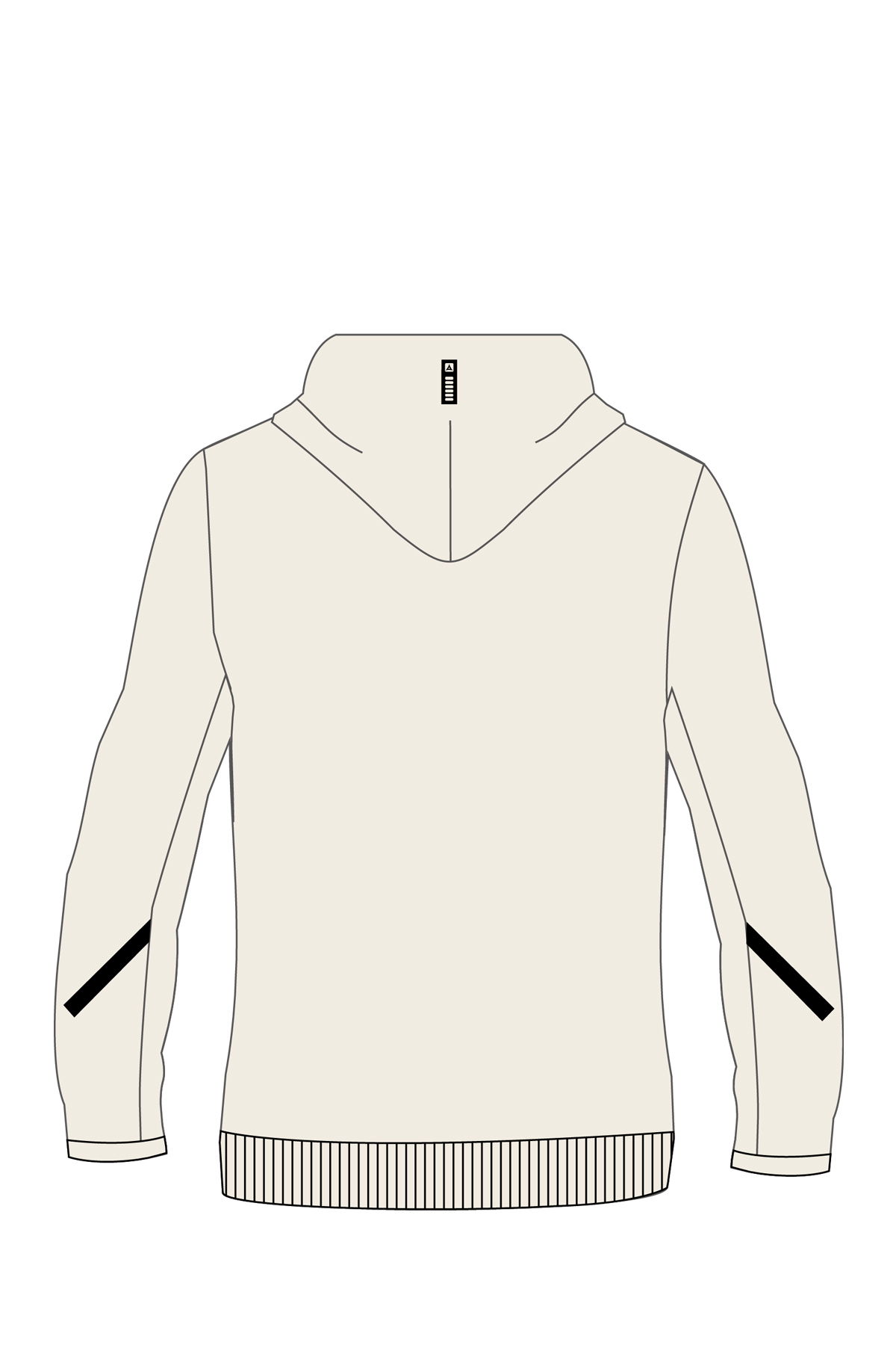 180012-U.01 - Taş - Tam Boy Fermuarlı Genç Çocuk Kapüşonlu Sweatshirt