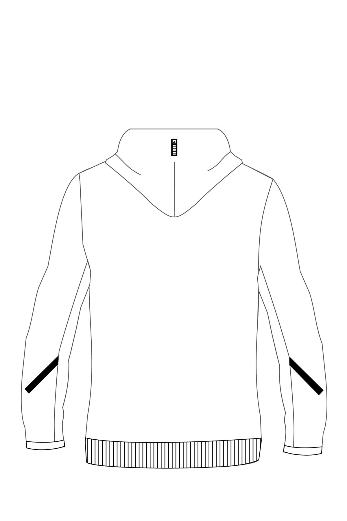 180012-U.01 - Beyaz - Tam Boy Fermuarlı Genç Çocuk Kapüşonlu Sweatshirt