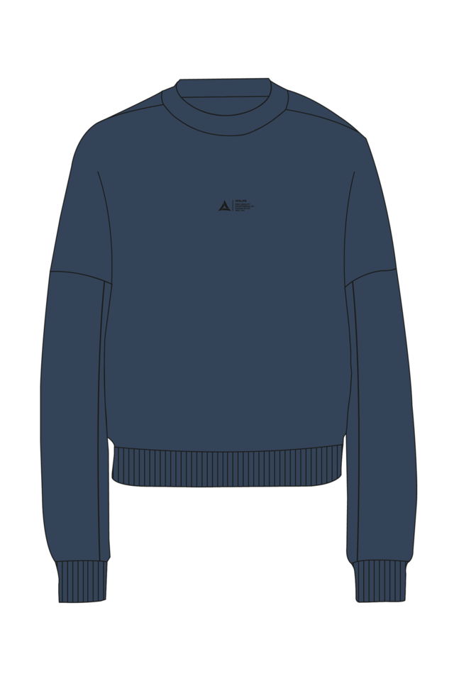 180016-W.02 - Lacivert - Sıfır Yaka Kadın Sweatshirt