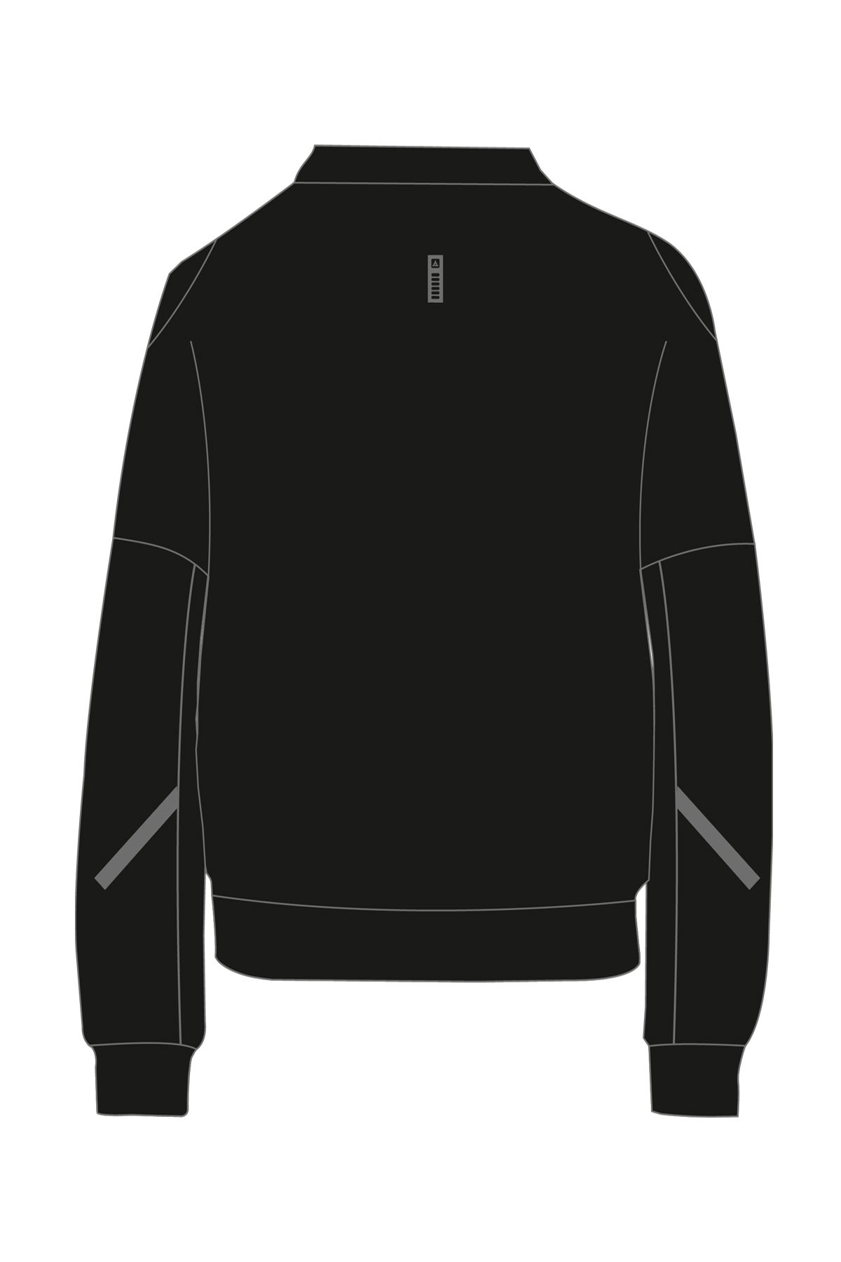 180016-W.02 - Siyah - Sıfır Yaka Kadın Sweatshirt