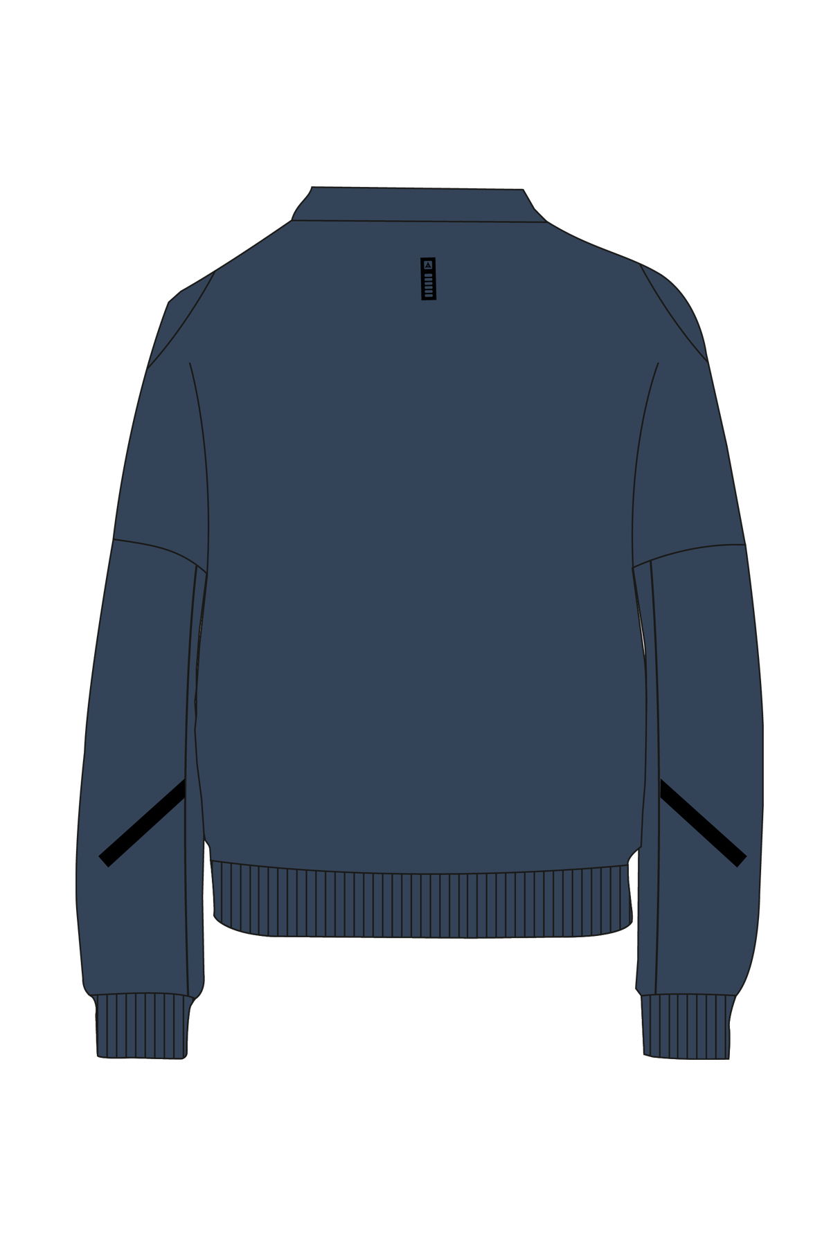 180016-W.02 - Lacivert - Sıfır Yaka Kadın Sweatshirt