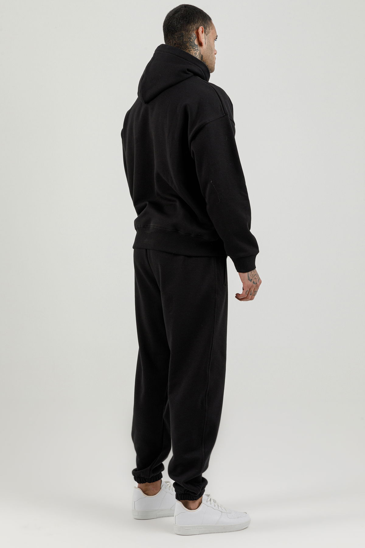 180018-M.02 - Siyah - Kanguru Cepli Erkek Kapüşonlu Sweatshirt