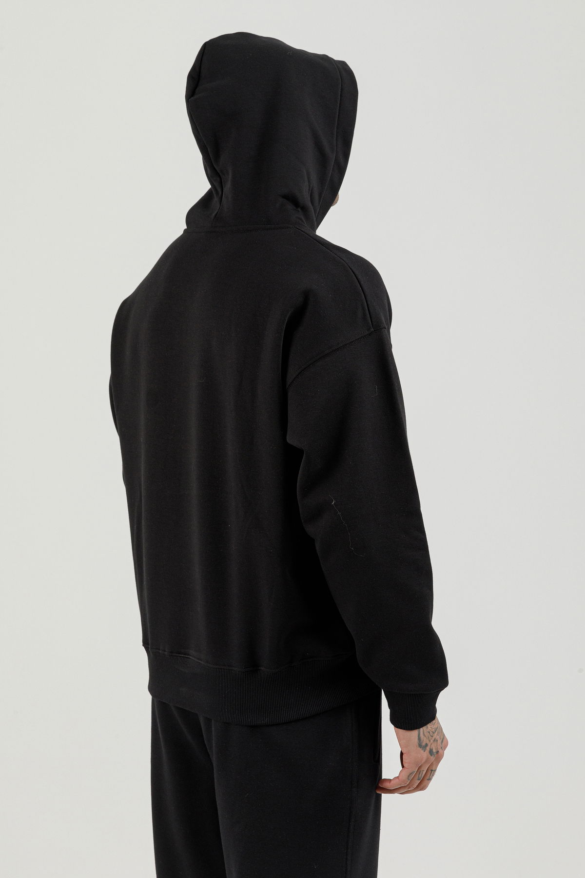 180018-M.02 - Siyah - Kanguru Cepli Erkek Kapüşonlu Sweatshirt