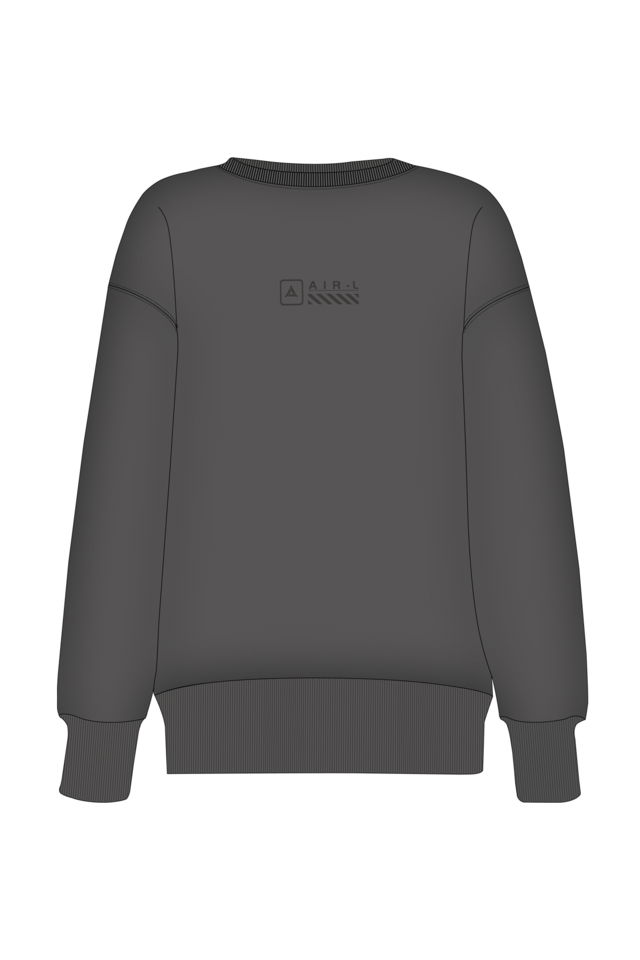 180020-W.02 - Siyah - Sıfır Yaka Kadın Sweatshirt