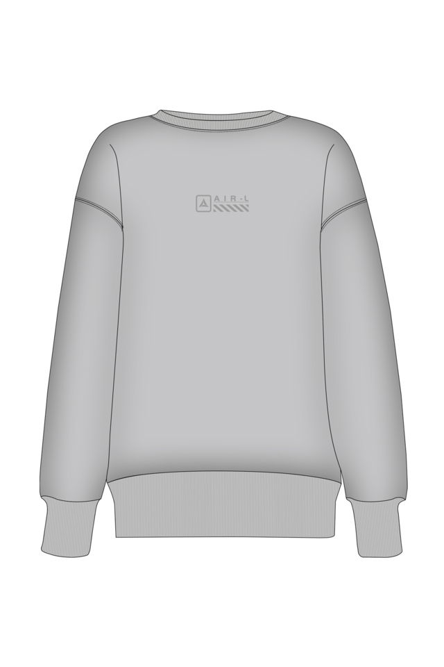 180020-W.02 - Gri - Sıfır Yaka Kadın Sweatshirt